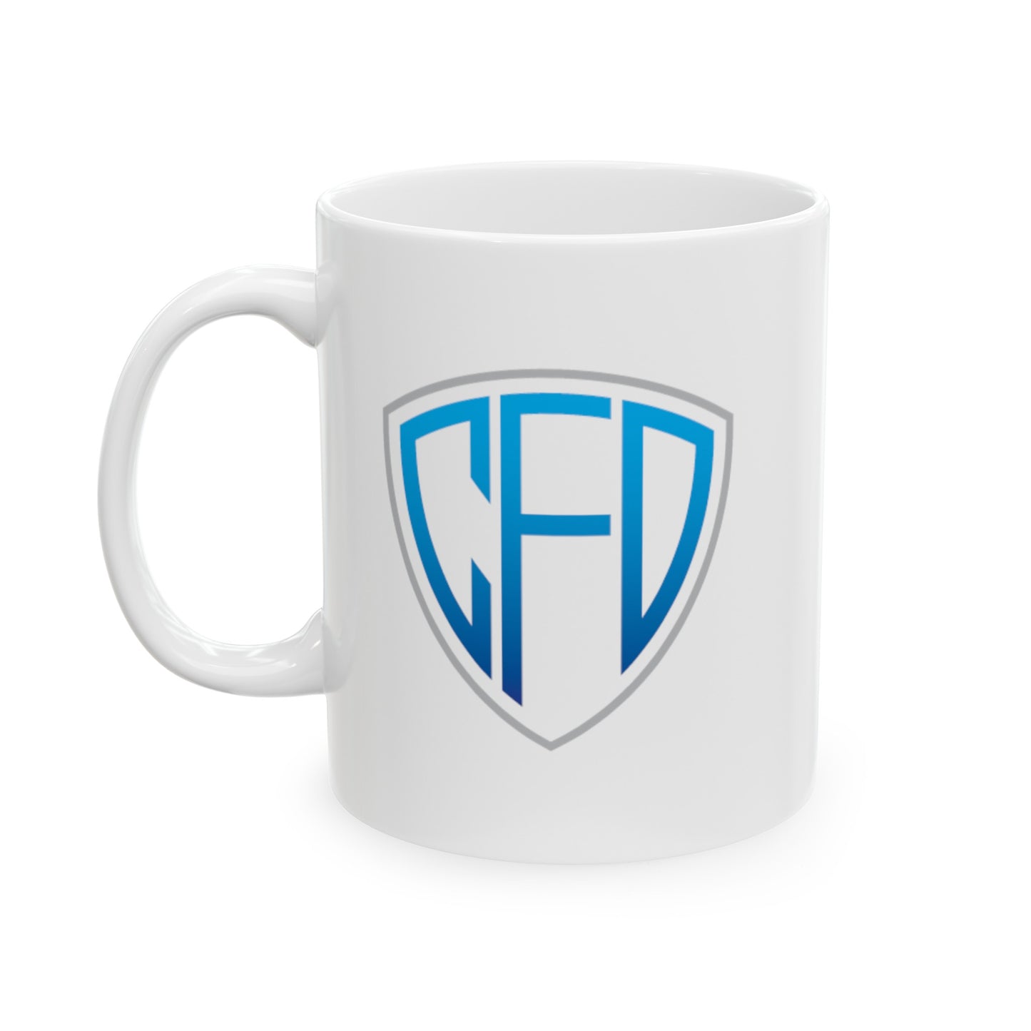 White CFD Mug, Right-handed