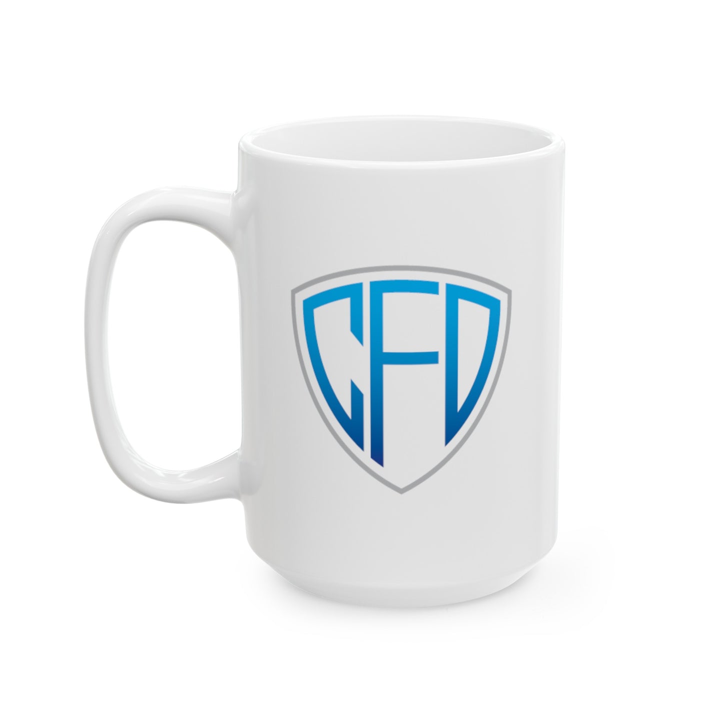 White CFD Mug, Right-handed