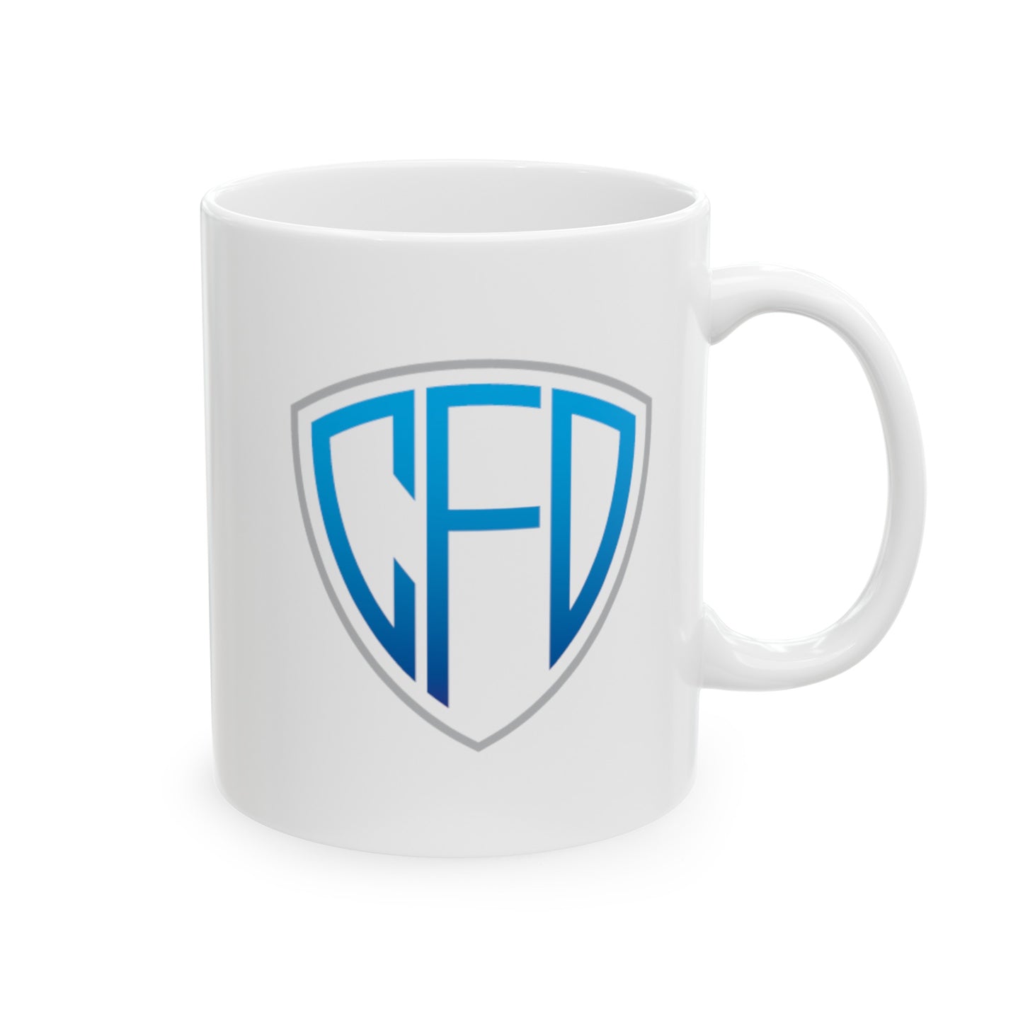 White CFD Mug, Left-handed